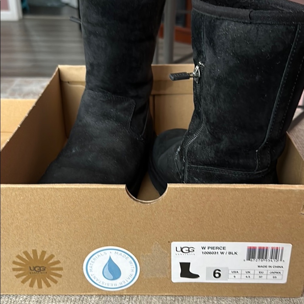 Black tall Zipper Uggs